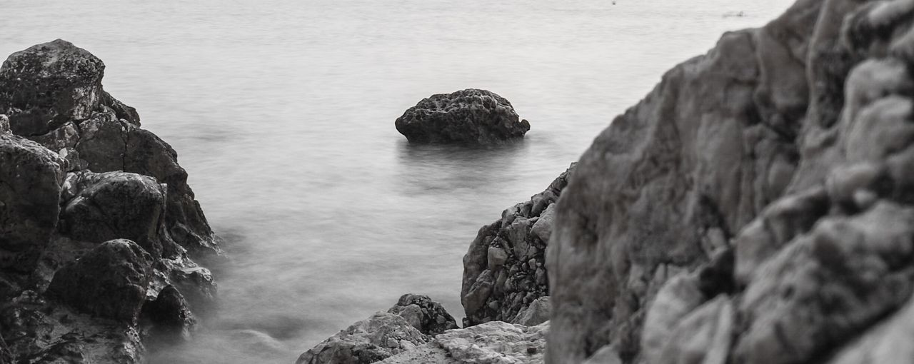 Rocks in sea