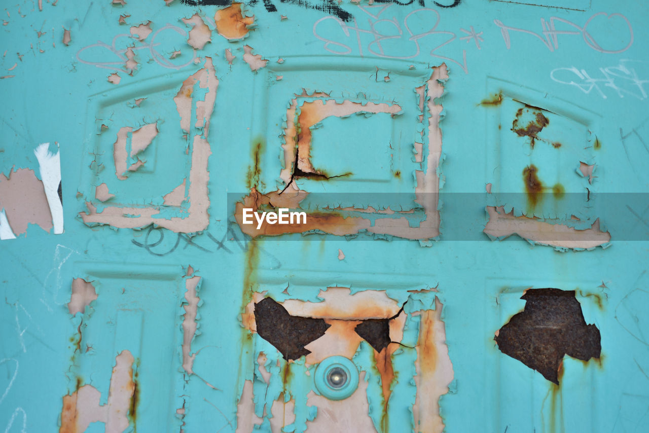 Full frame shot of old weathered door