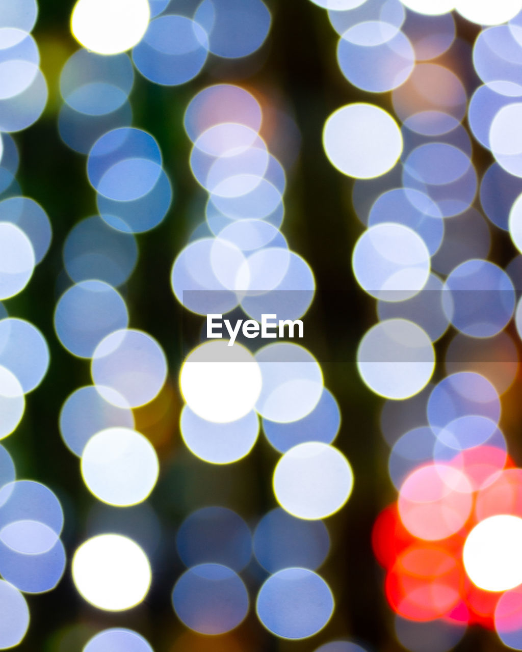 Defocused image of illuminated lights