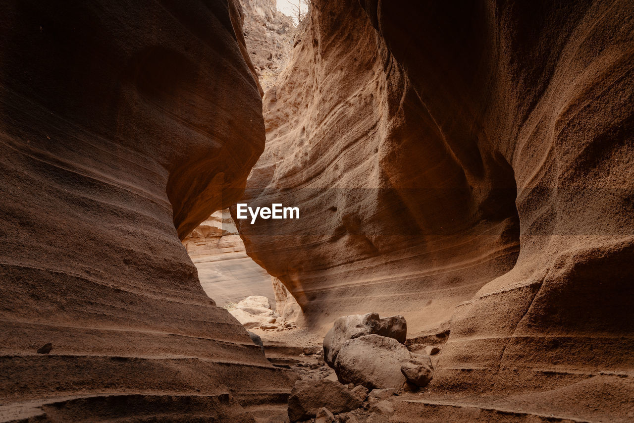 Rock formation in cave