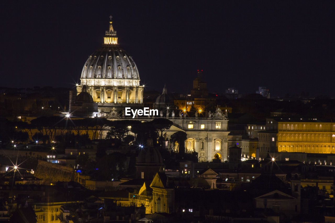 View of rome at night 