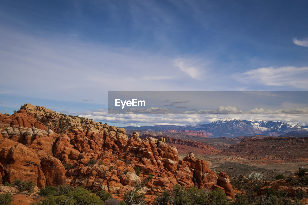 Scenic view of mountain against sky