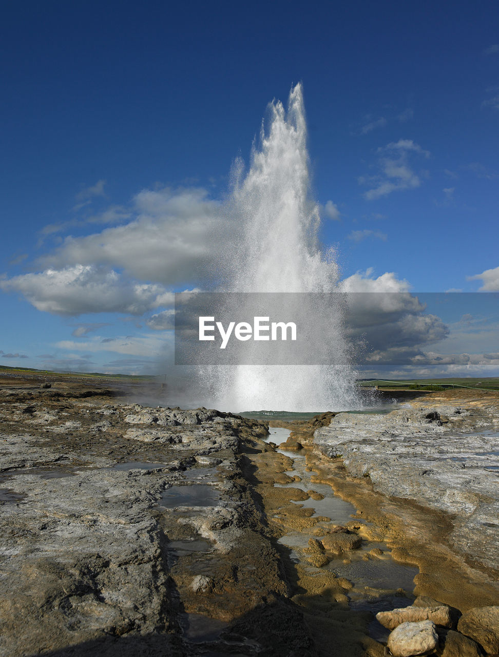 The hot spring strokkur geysir in iceland