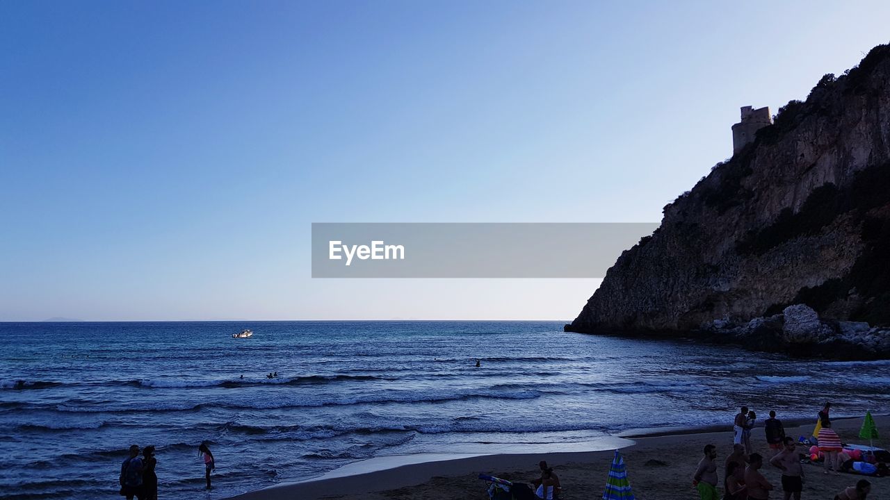 VIEW OF SEA AGAINST CLEAR SKY