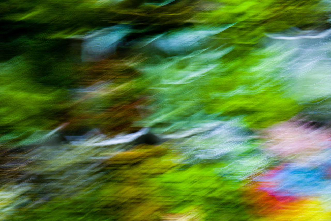 Blurred motion with a colorful background