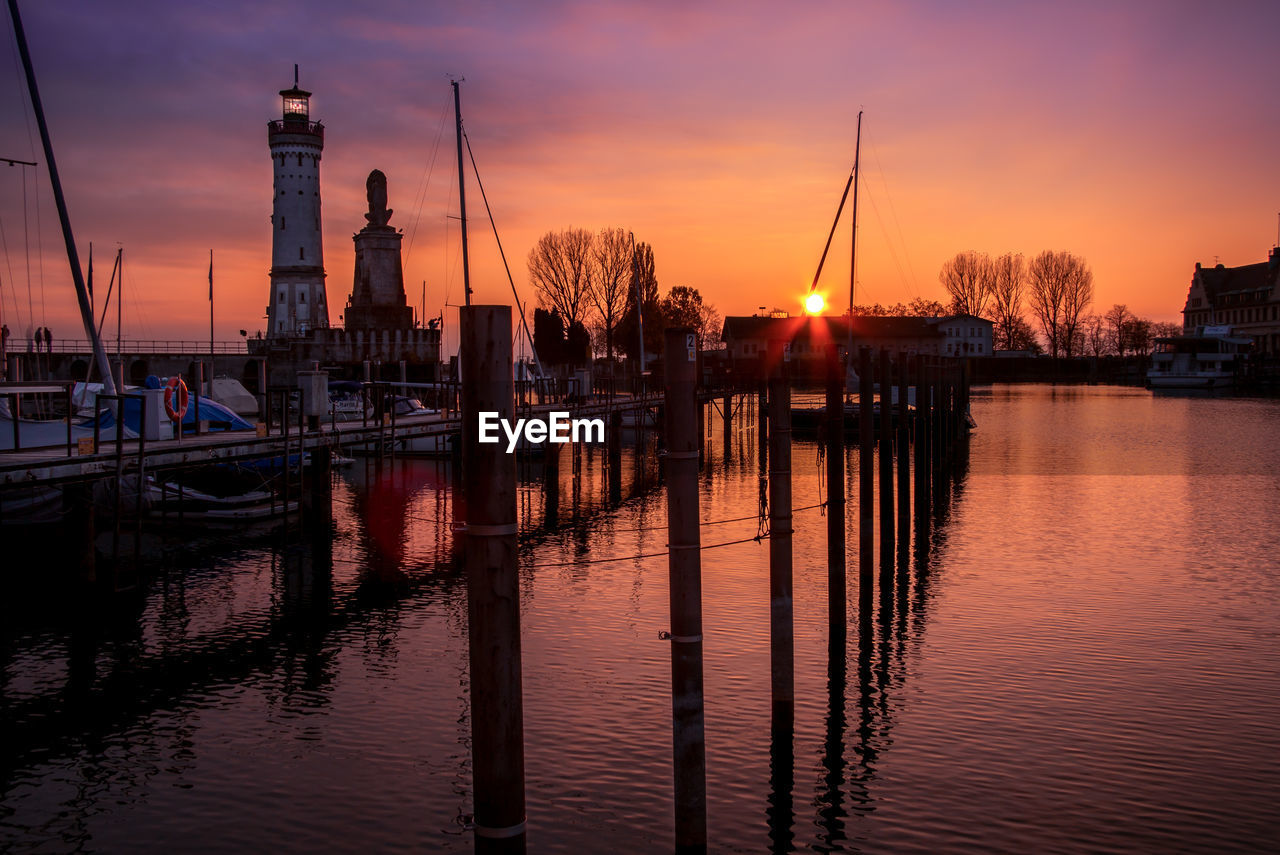 View of lake during sunset