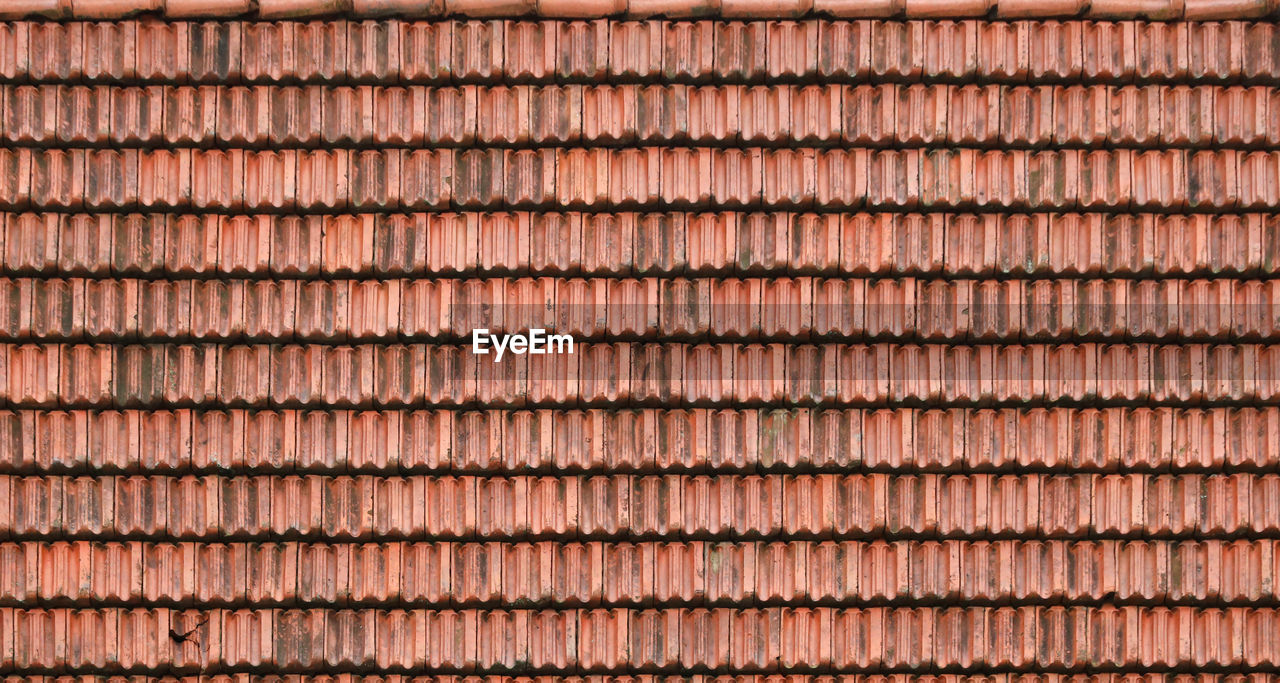 detail shot of roof tiles