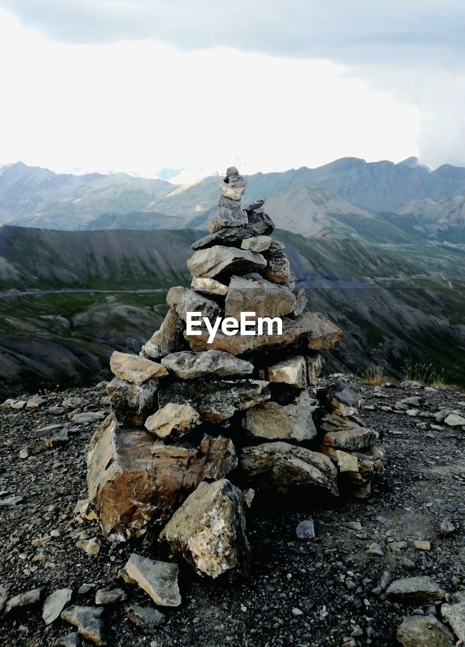 STACK OF ROCKS AGAINST SKY