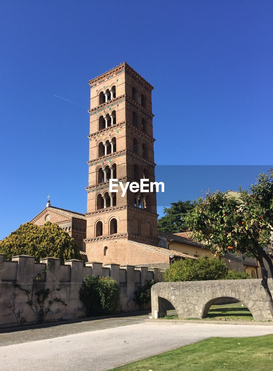 CASTLE AGAINST CLEAR BLUE SKY