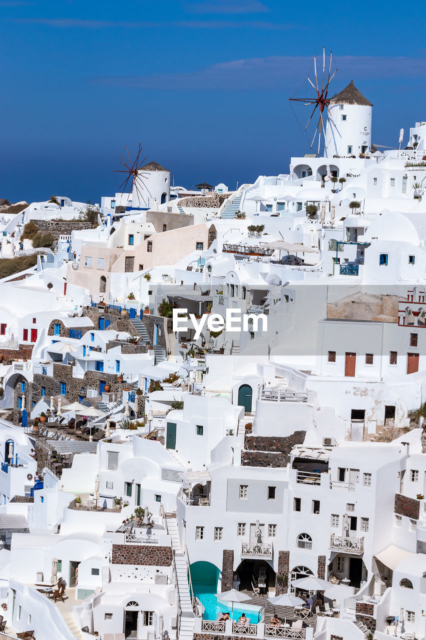 High angle view of townscape against sky