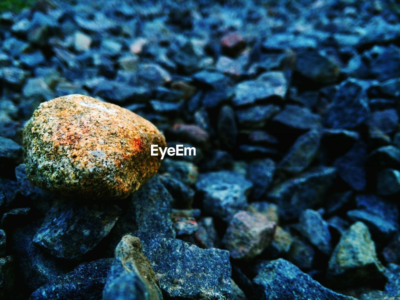 Close-up of stones on rock