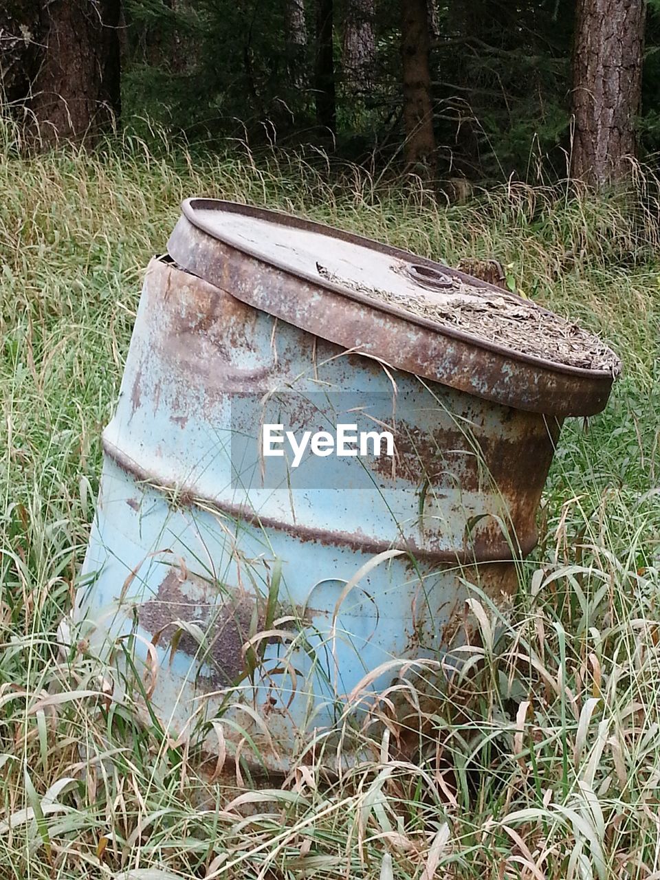 OLD ABANDONED HOUSE ON FIELD