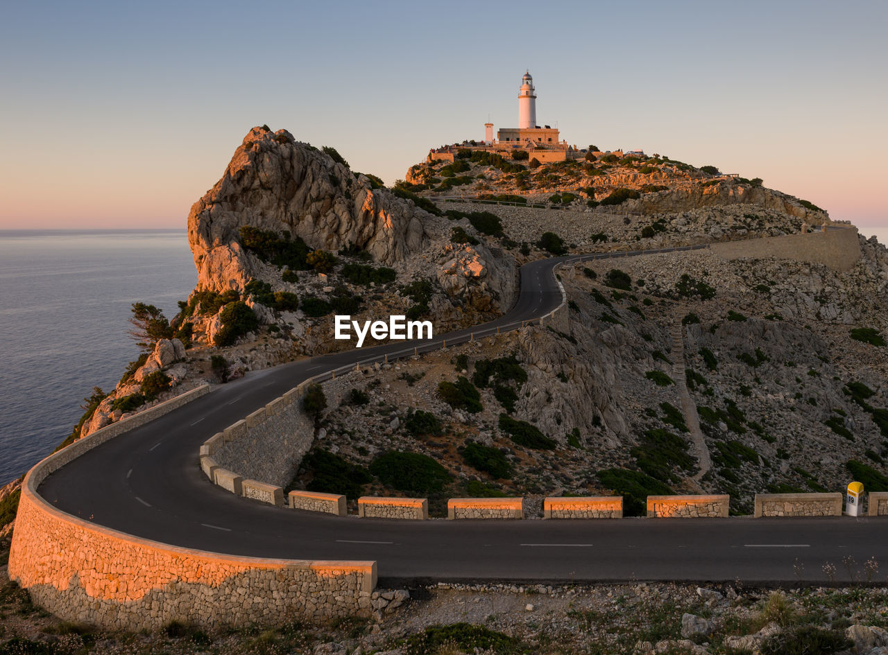 Scenic view of mountain against clear sky