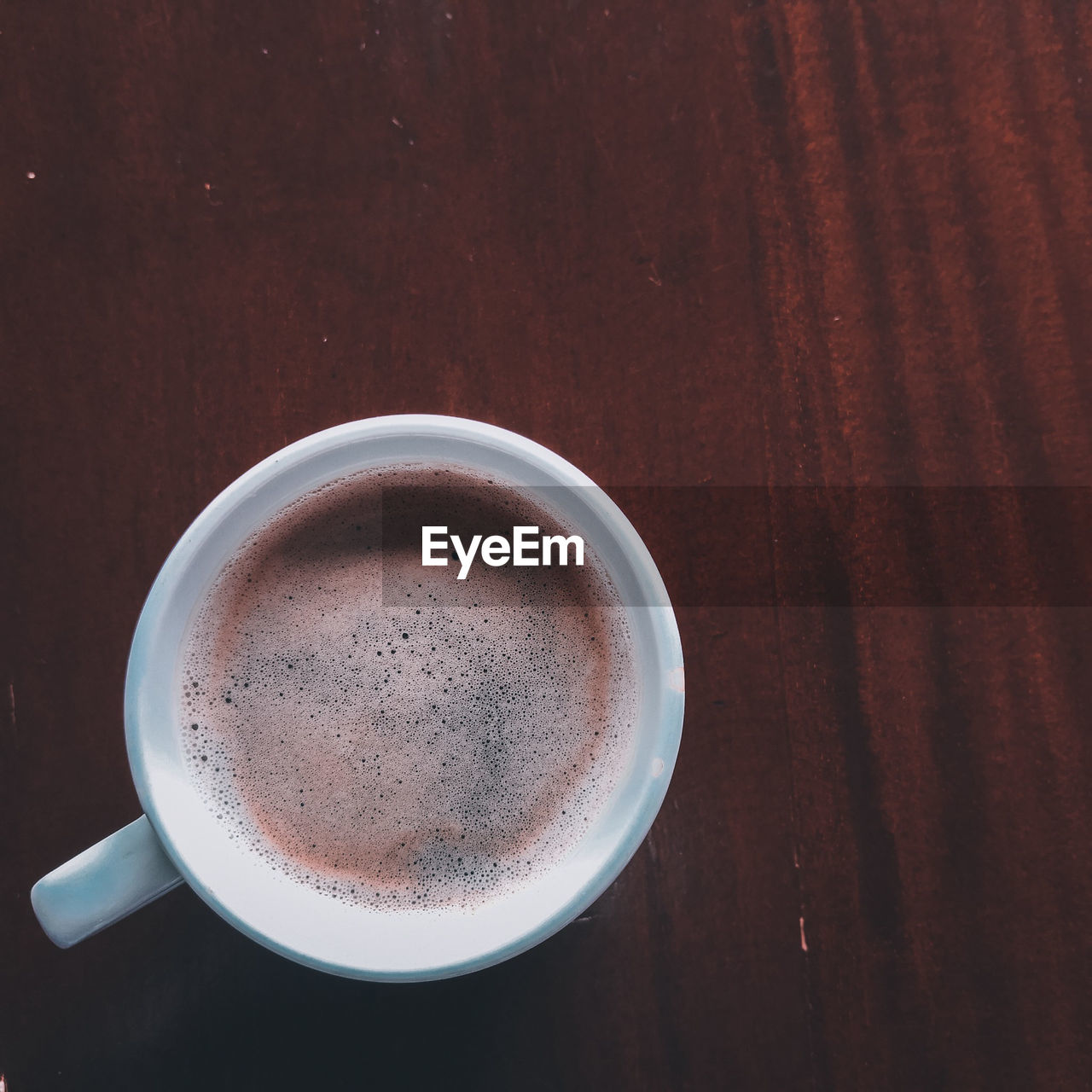 High angle view of coffee on table