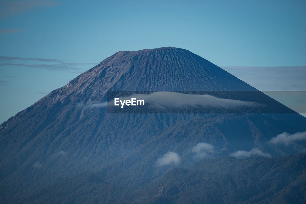 View of volcanic mountain