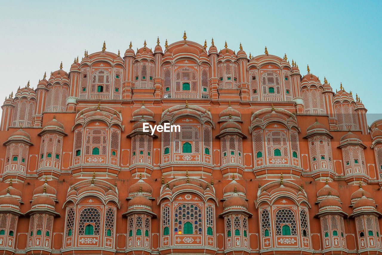 low angle view of historical building against clear sky