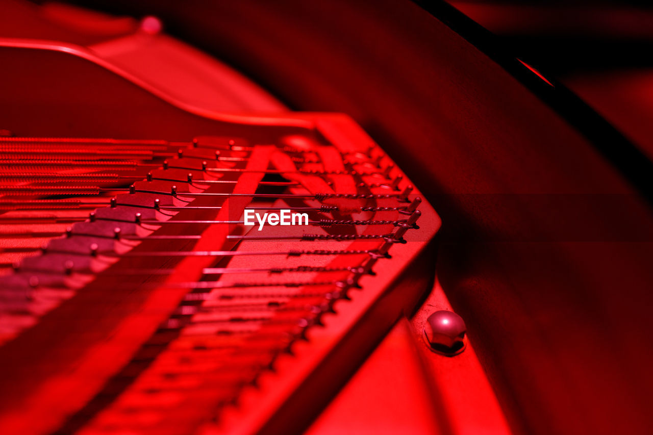 close-up of piano keys