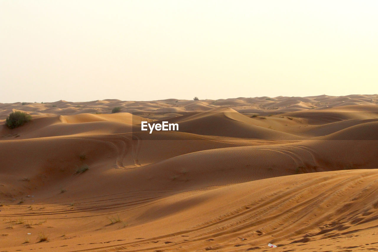 Scenic view of desert against sky