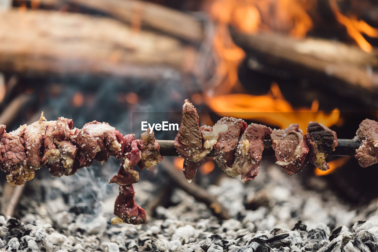 Close-up of roasted meat