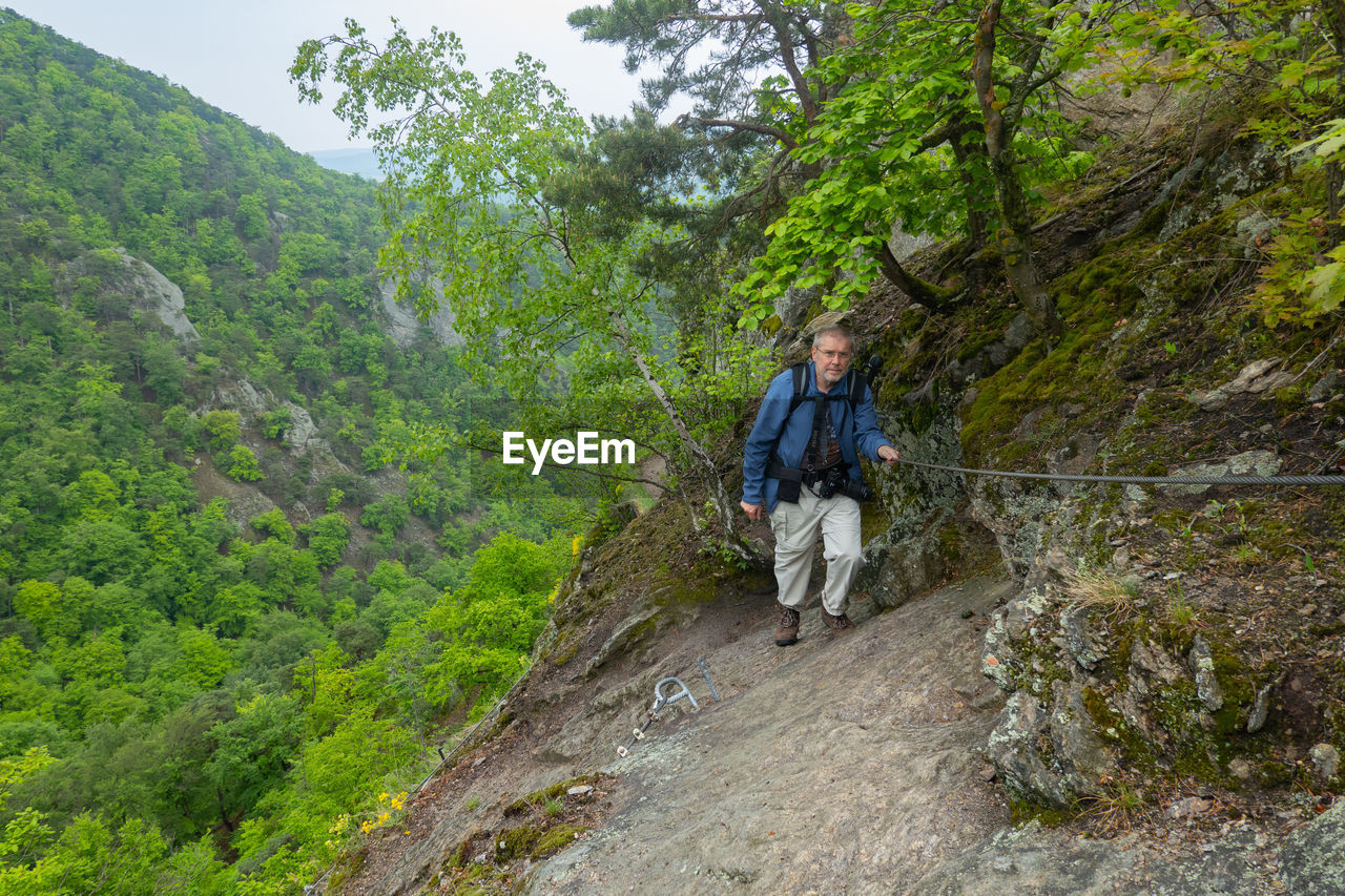 The varied route over the vogelbergsteig to the historic dürnstein castle ruins.