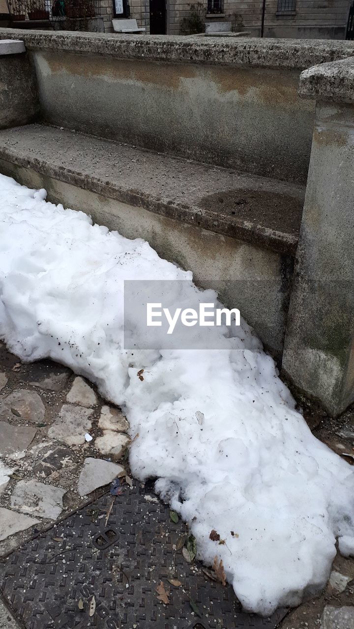 CLOSE-UP OF FROZEN WATER