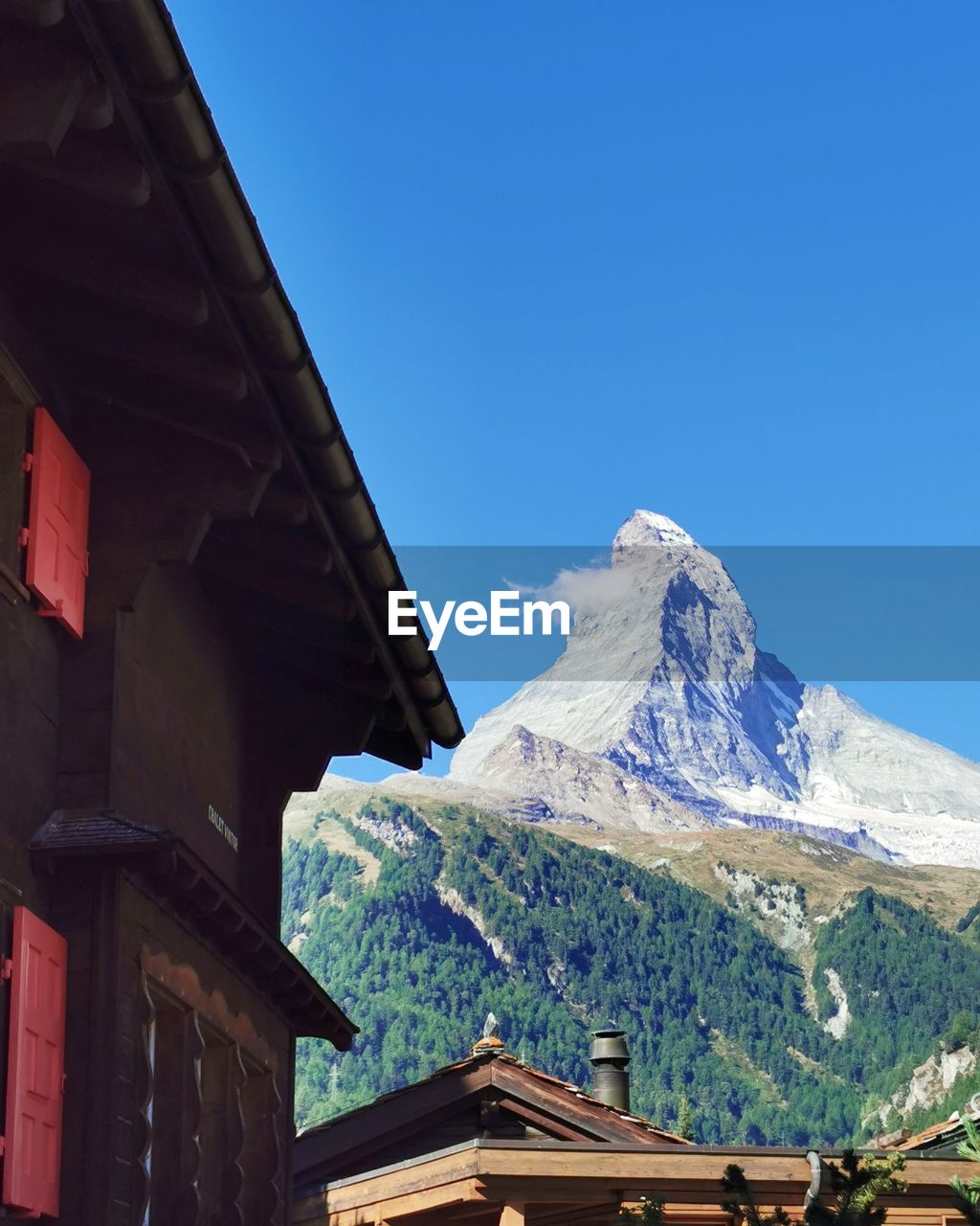 Mountain chalet with matterhorn view