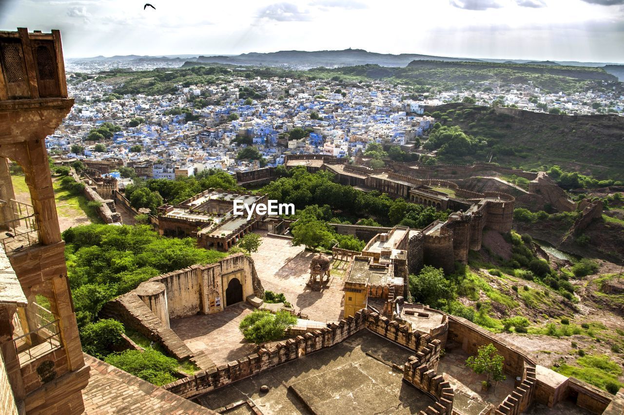 Panoramic view from mehrangarh fort - jodphur - india