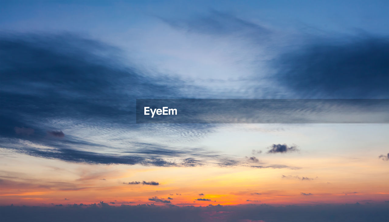 LOW ANGLE VIEW OF DRAMATIC SKY DURING SUNSET