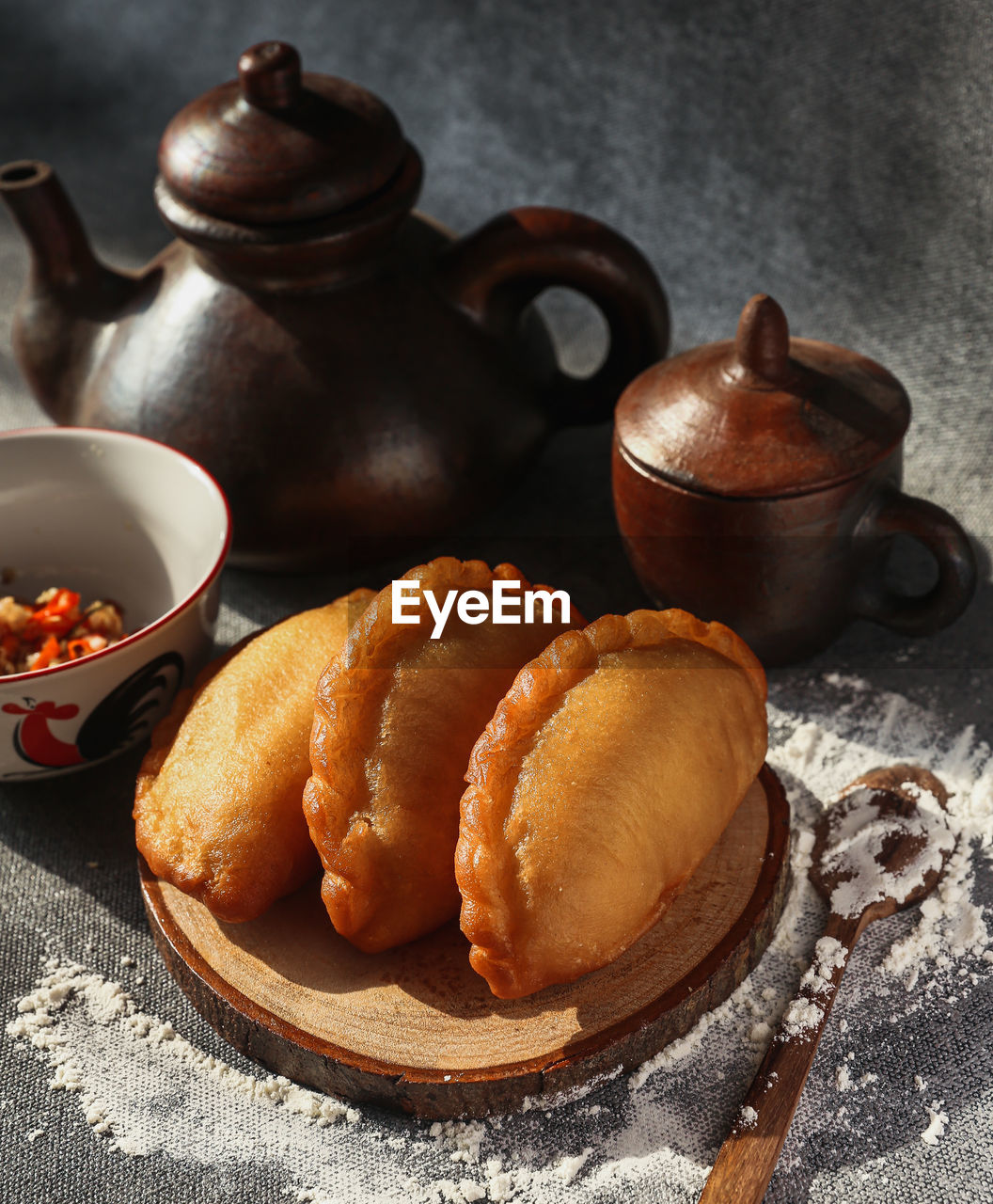 Close-up of breakfast on table