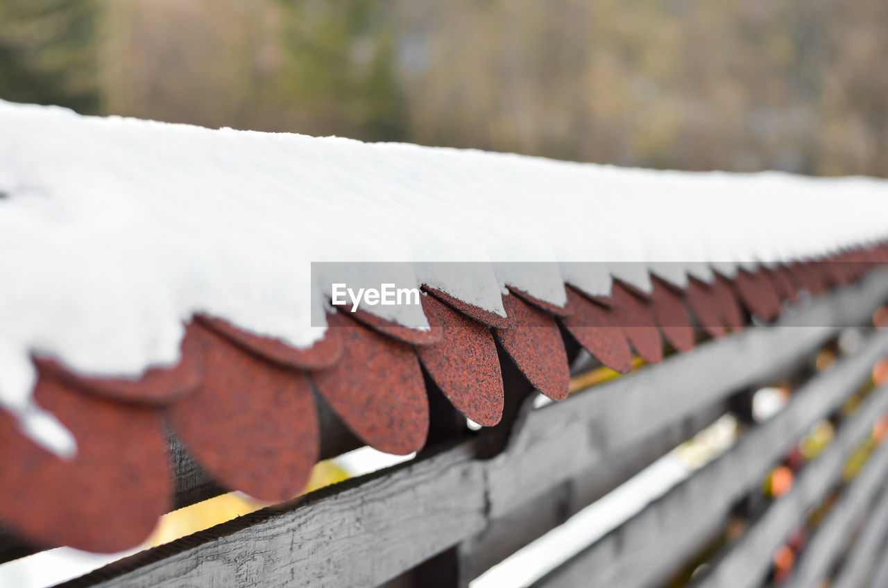 CLOSE-UP OF ROOF TILES ON BUILDING