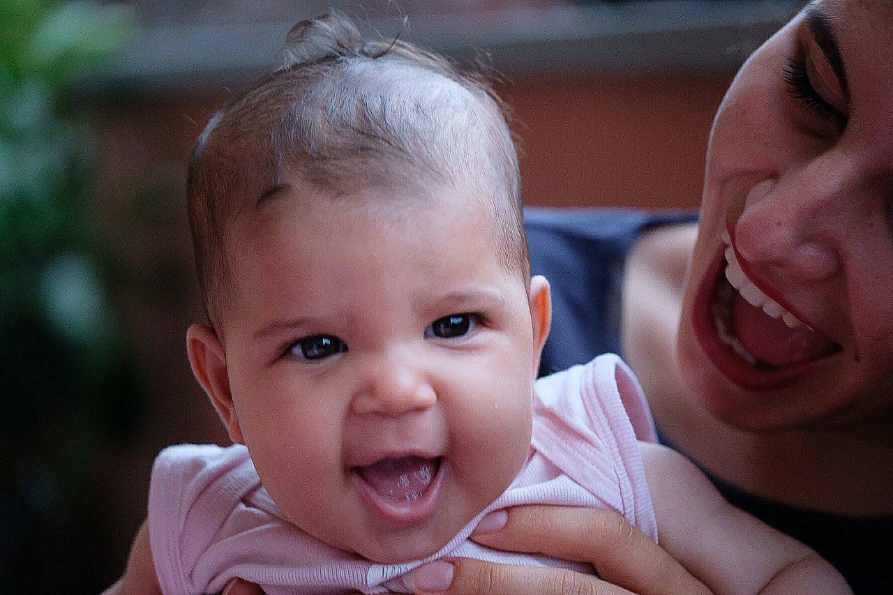 child, baby, two people, emotion, childhood, portrait, person, family, togetherness, adult, positive emotion, smiling, parent, happiness, women, female, headshot, love, one parent, cute, bonding, care, men, cheerful, looking at camera, innocence, human face, lifestyles, toddler, portrait photography, babyhood, close-up, nose, skin, laughing, indoors, joy, holding, affectionate, beginnings, looking, facial expression, father, human eye