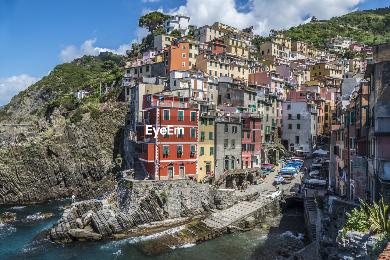  aerial view of riomaggiore in cinque terre