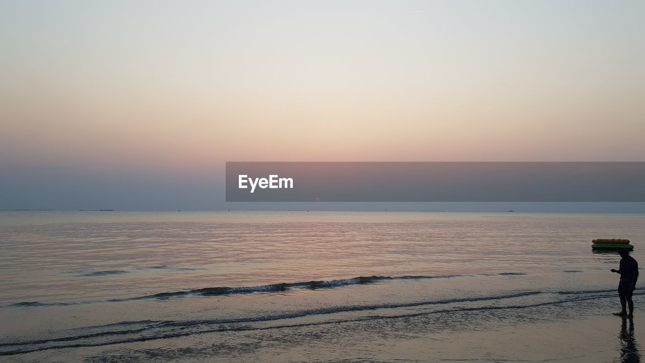 SCENIC VIEW OF SEA DURING SUNSET
