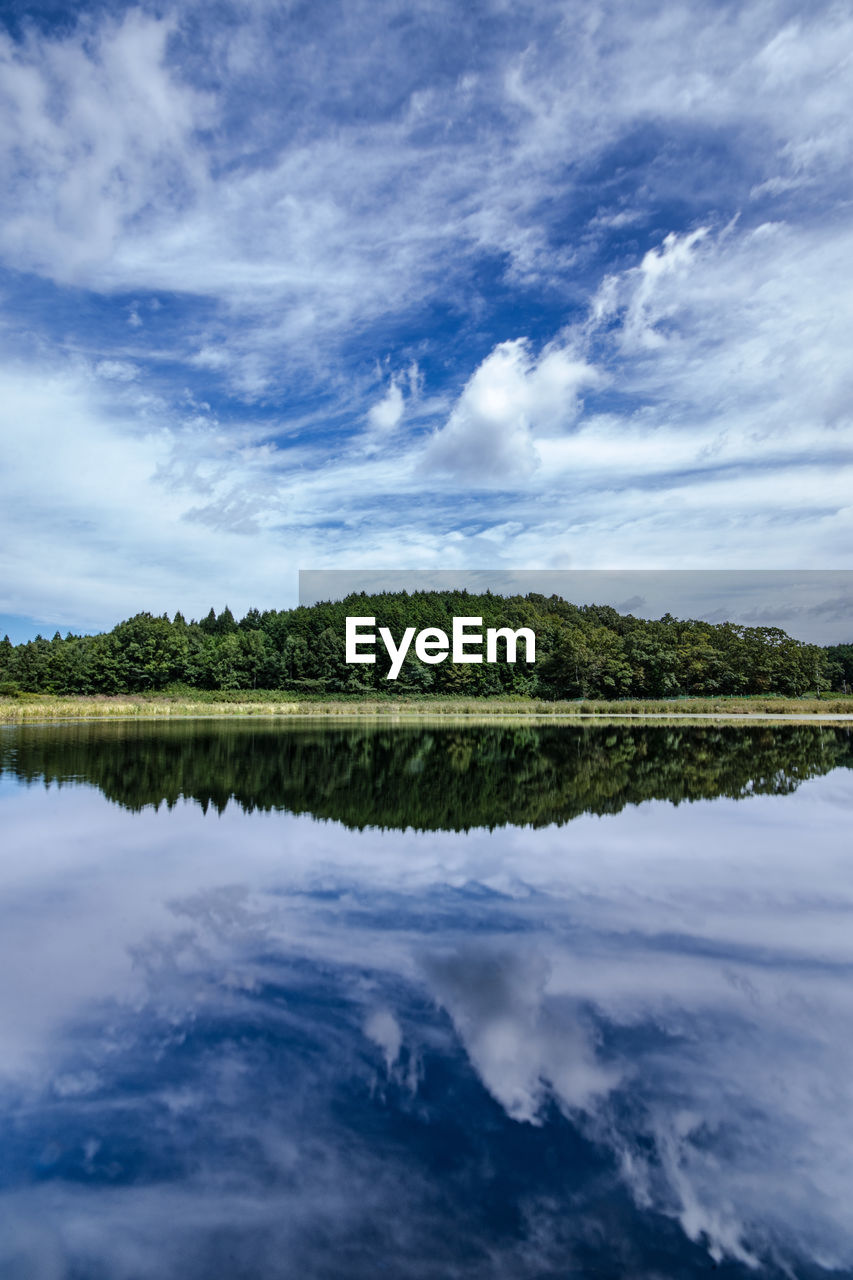 SCENIC VIEW OF LAKE WITH REFLECTION AGAINST SKY