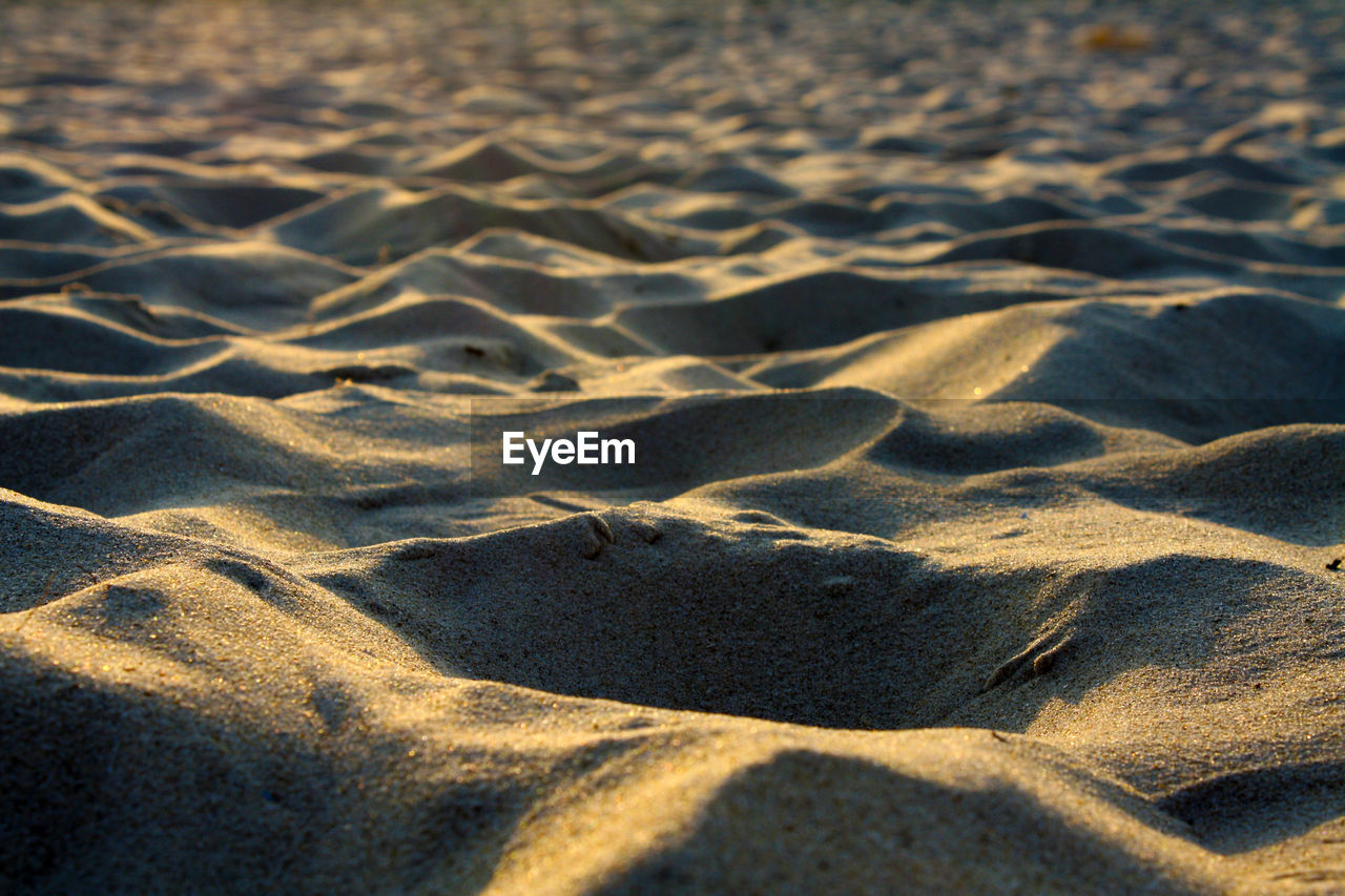 HIGH ANGLE VIEW OF SAND DUNES