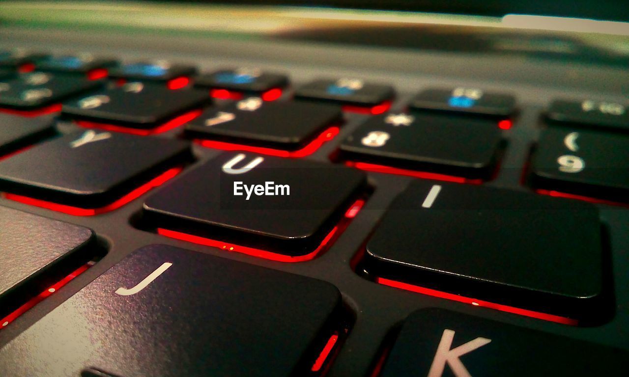 Close-up of computer keyboard