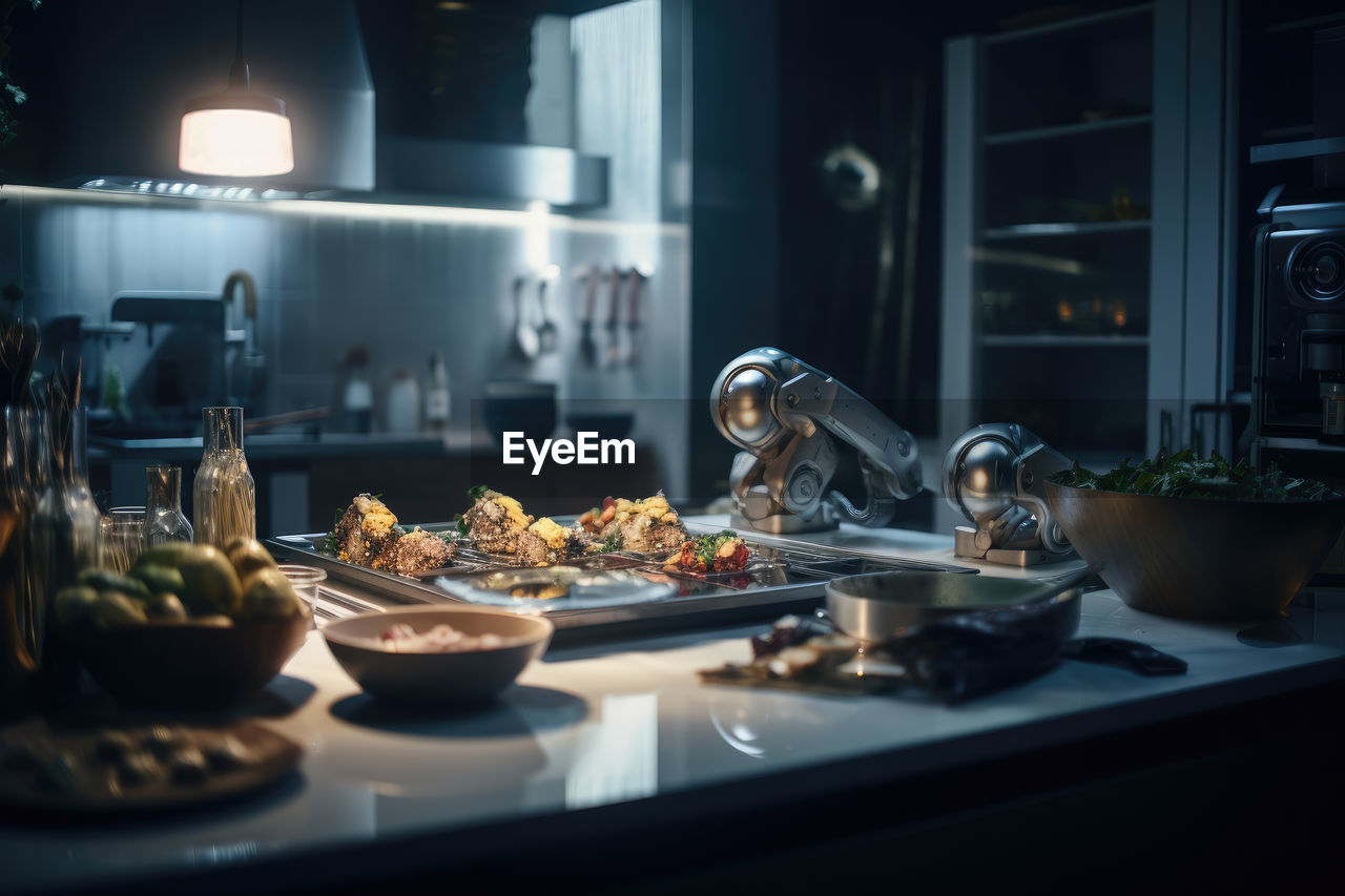 close-up of food on table in restaurant