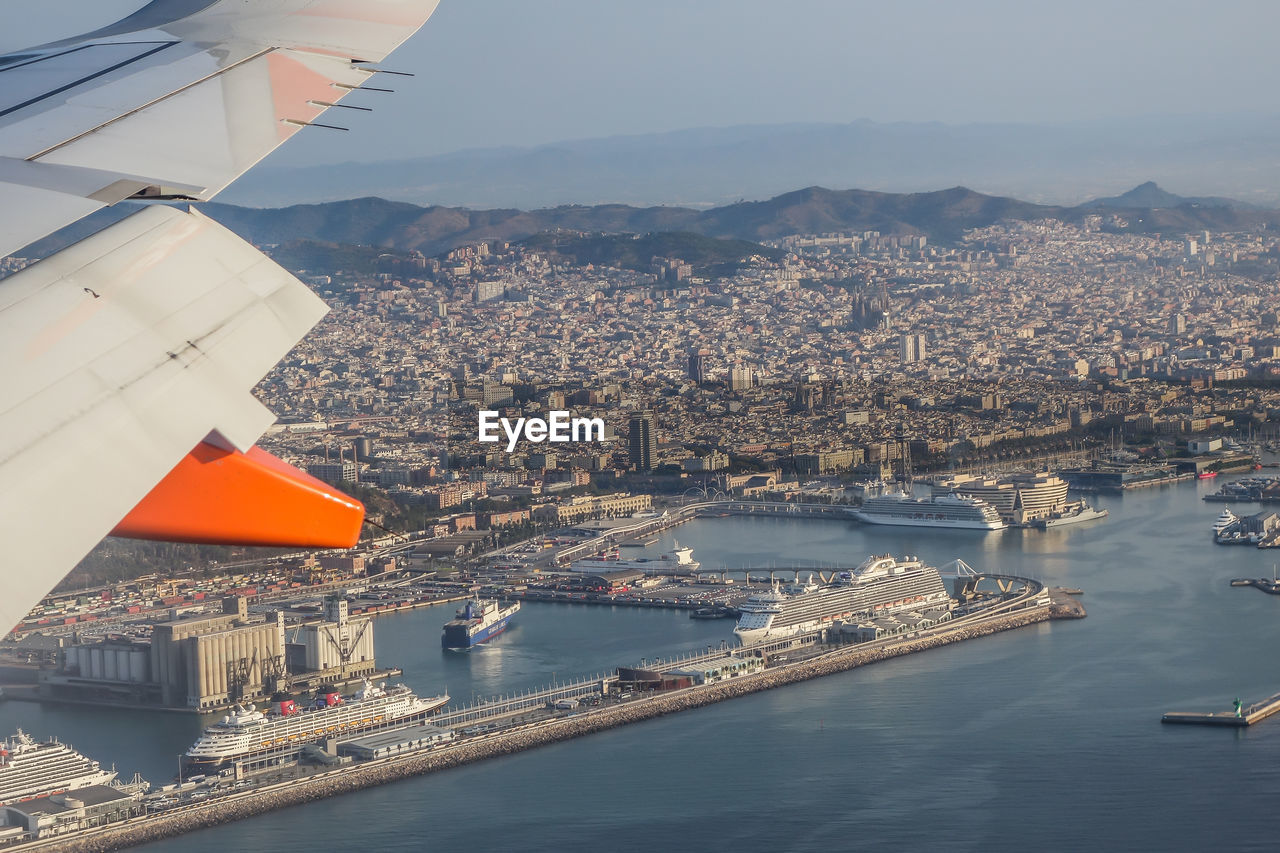 Aerial view of buildings in city