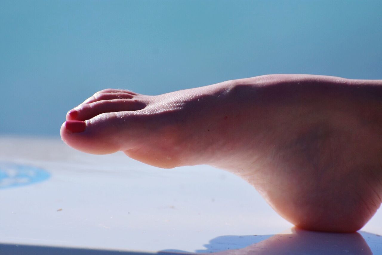 Close-up of human feet