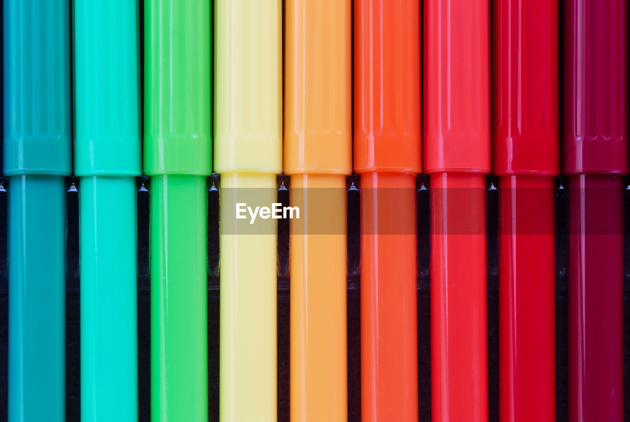 Full frame shot of colorful felt-tip pens
