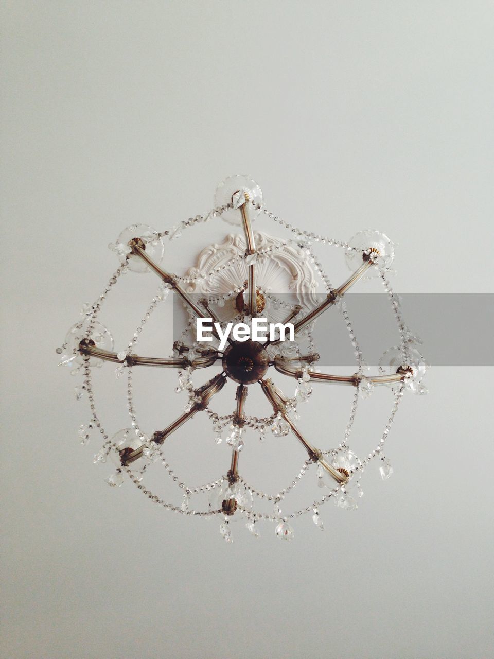 Directly below shot chandelier at home