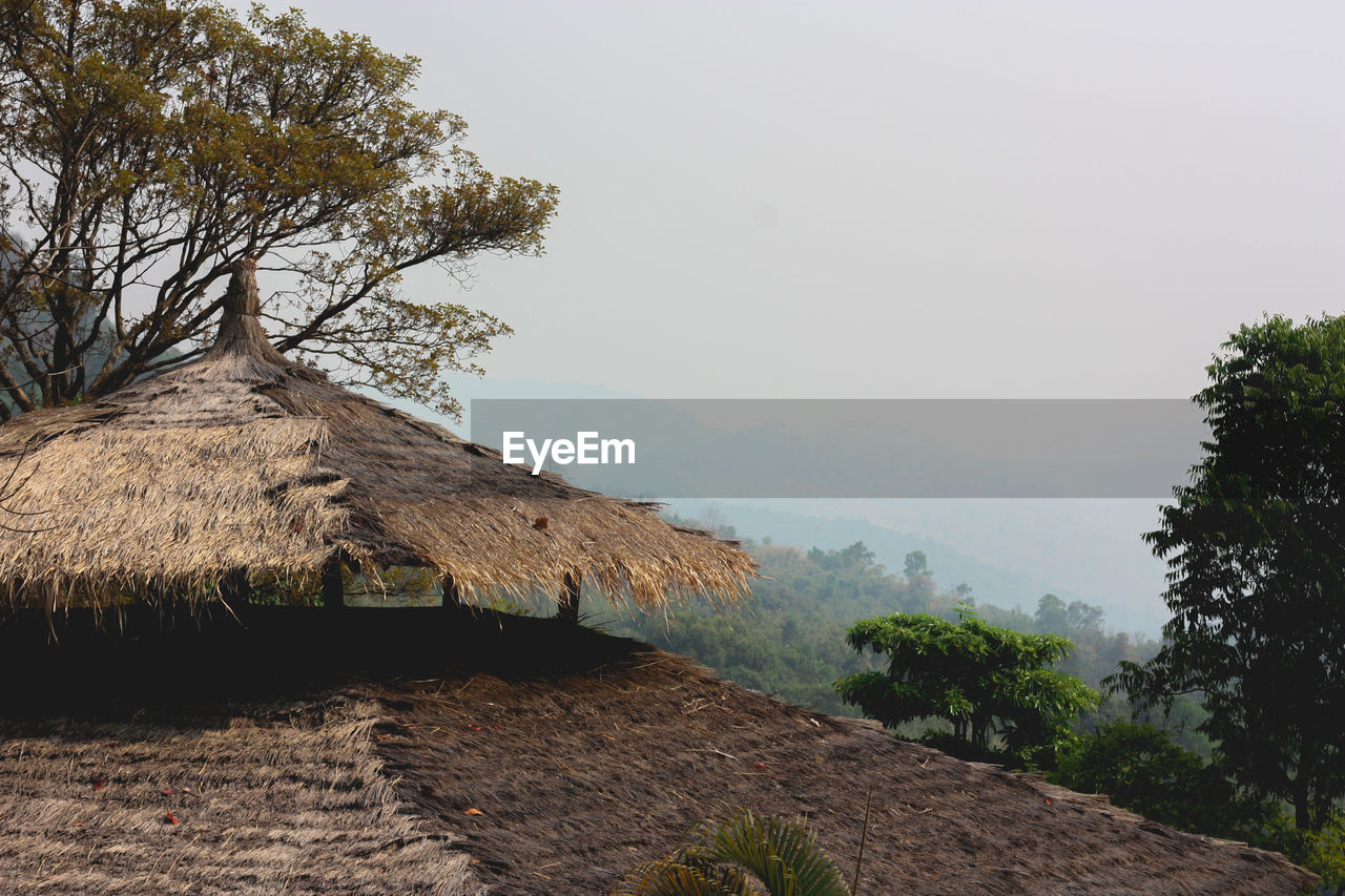 Scenic view of mountains against clear sky