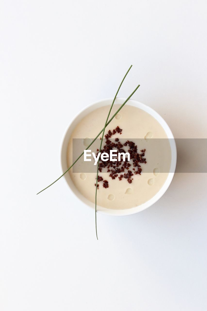 Close-up of food on white background