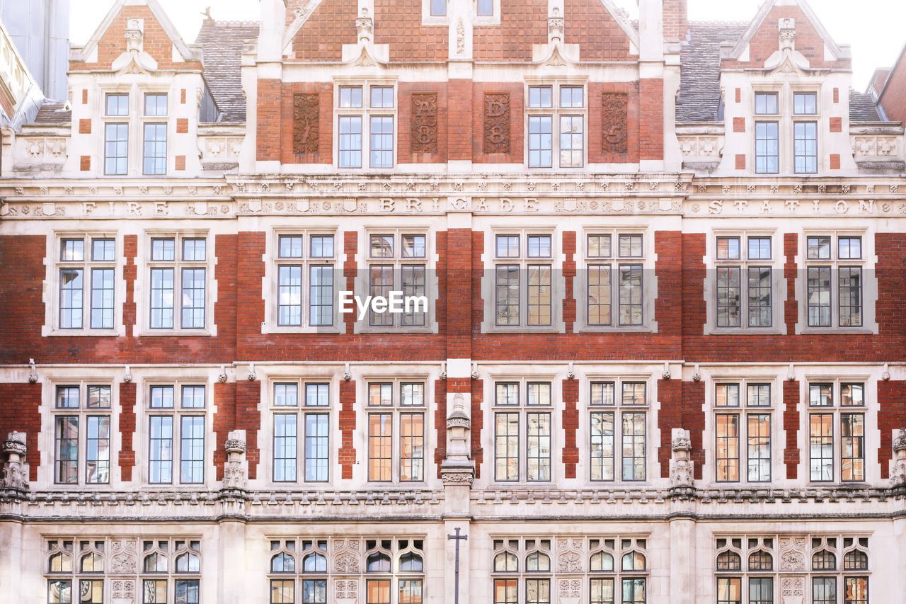 Low angle view of building, facade fragment, london 