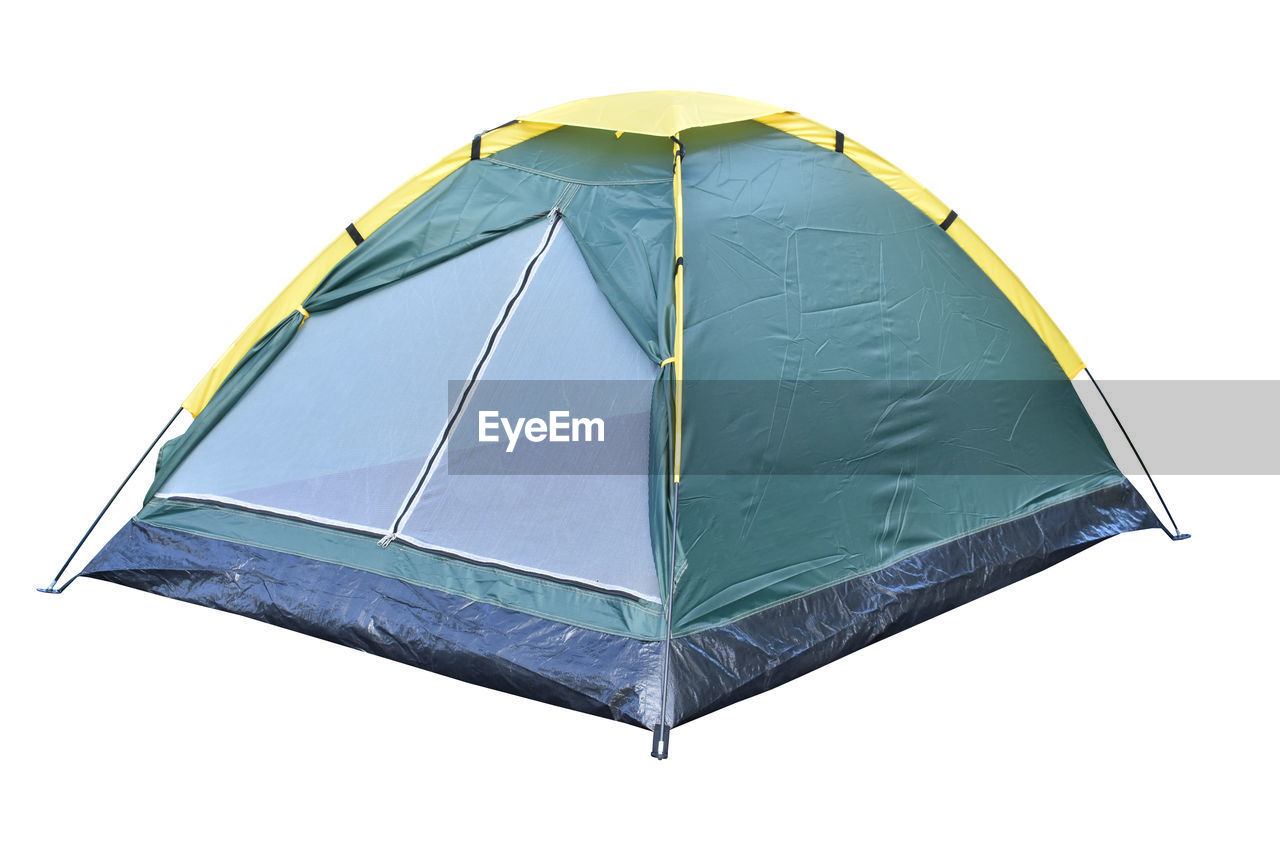 Close-up of tent over white background