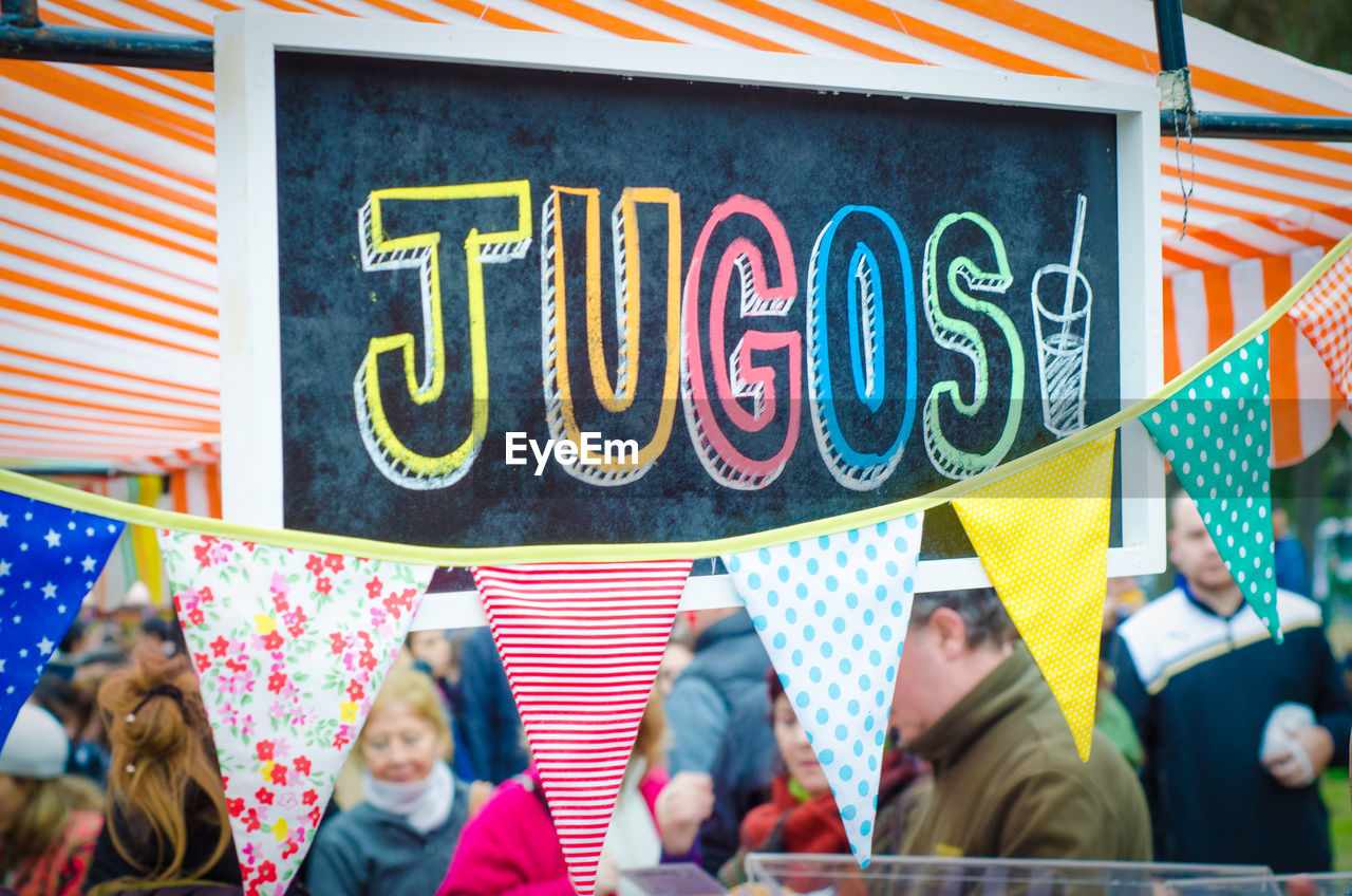 Juice sign at the fair