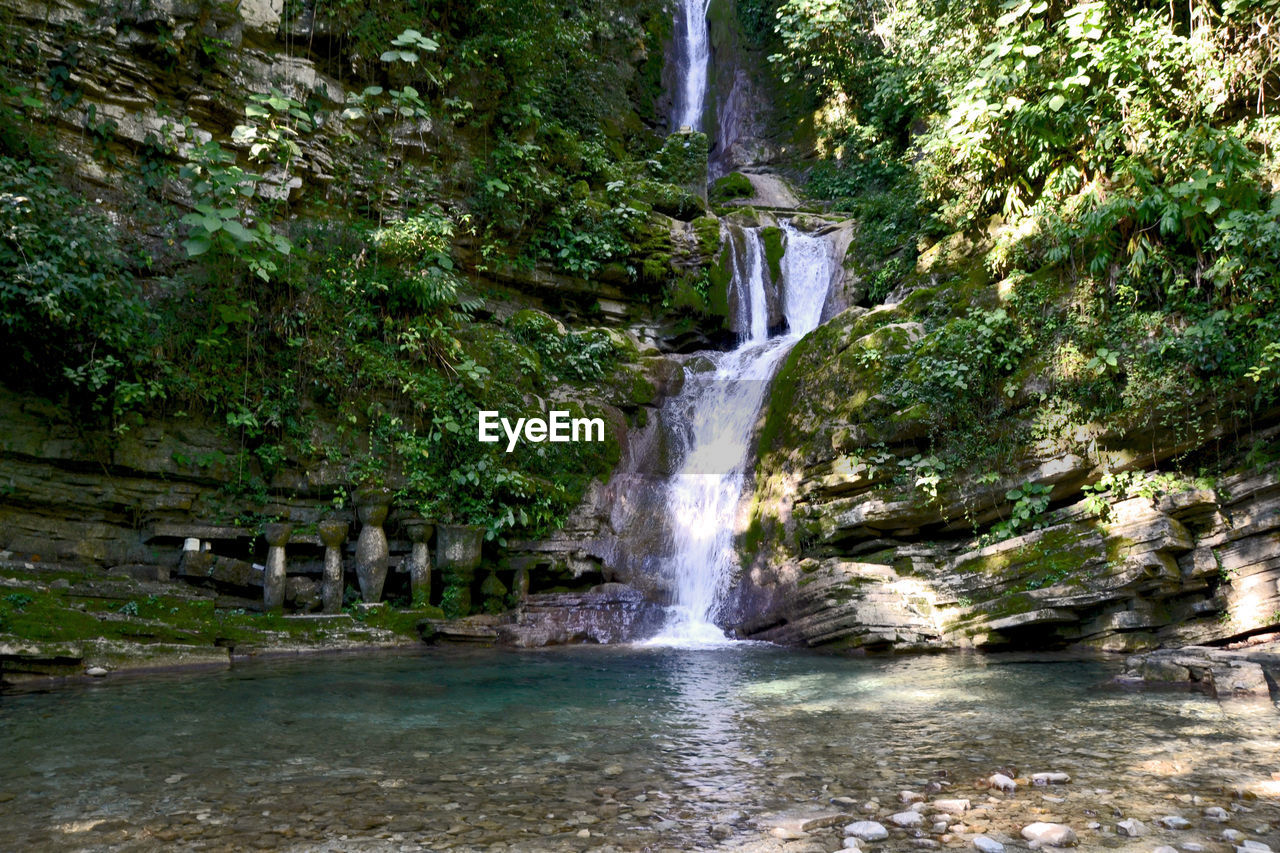 SCENIC VIEW OF WATERFALL