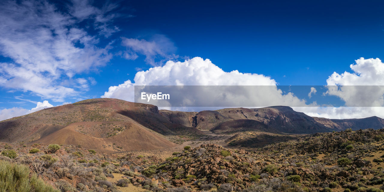 Panoramic view of majestic mountains against sky