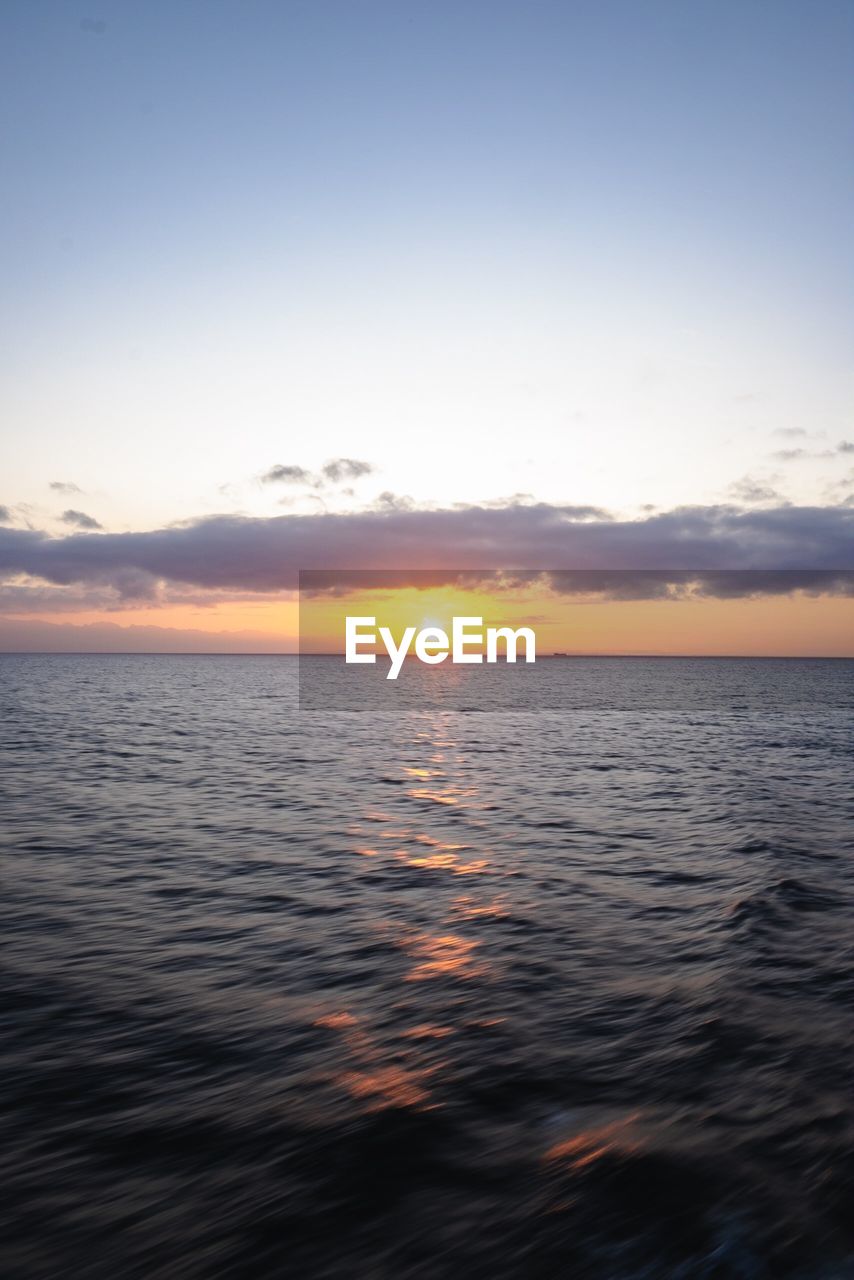 SCENIC VIEW OF SEA DURING SUNSET