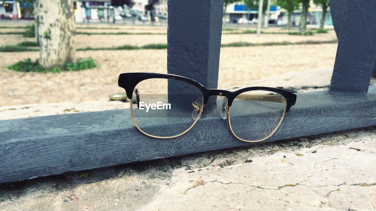 Close-up of eyeglasses